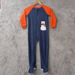 Carter’s Boys 5T Fleece Footed Pajamas Polar Bear Zip Sleeper